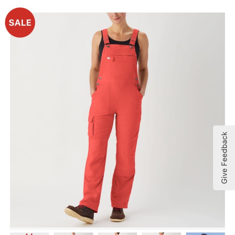Red Duluth Overalls. ON HOLD